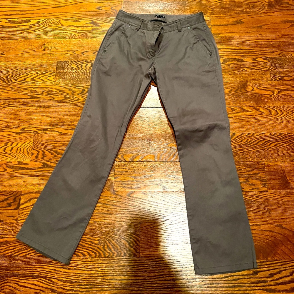 Theory gray green khaki dress pant